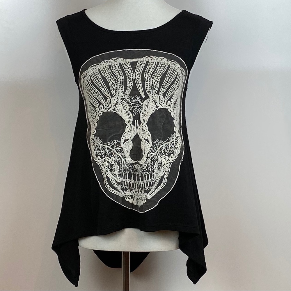 💀HP💀Hot Topic Skull Shirt Top Halloween